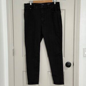 Curve Appeal Jeans Womens 14/32 Black Comfort Waist High-Rise Stretch Denim